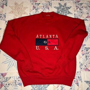 Y2K Red Atlanta USA sweatshirt